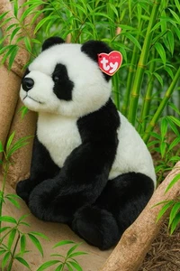 1999 Plush TY Beanie Buddy PANDA Bear 14” Soft Plush Toy - Bamboo VGC - Picture 1 of 6