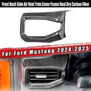 Front Dash Side Air Vent Trim Cover Frame Carbon Fiber Fr Ford Mustang 2024-2025 - Picture 1 of 13