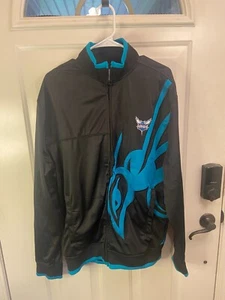 CHARLOTTE HORNETS Warm Up Jacket Men’s 2XL Blue Label Full Zip NBA Vintage - Picture 1 of 16