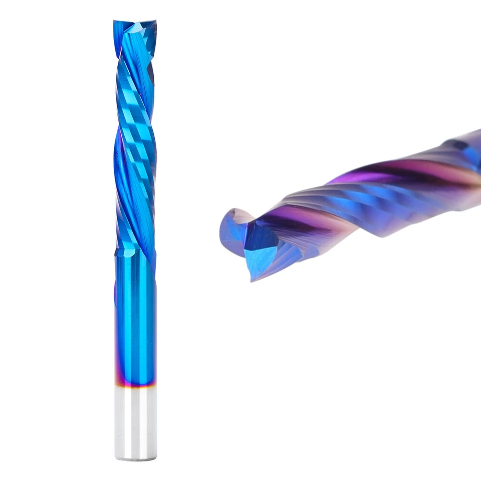 VHM Kompression Spiralfräser Spiralnutfräser Holzfräser CNC Fräser Up&Down Cut - Bild 1 von 4