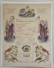 1854 antique FRAKTUR pa german SNYDER RUCKSTOOL mulberry montgomery pa