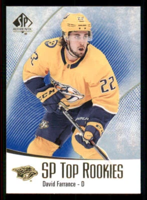 2021-22 SP Authentic Top Rookies Blue #TR47 David Farrance - Image 1 of 2