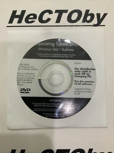 HP WINDOWS VISTA 32 BUSINESS OPERATING SYSTEM DVD 443532-002 - Picture 1 of 3
