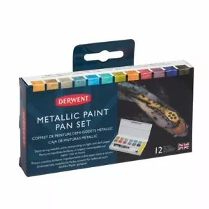 Derwent Metallic Paint Pan Set 12 Colours - Picture 1 of 4