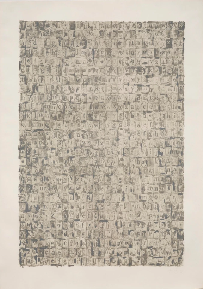 Jasper Johns: Alfabetos grises 22x30 calidad de archivo impresión de bellas artes Foto 1 de 1
