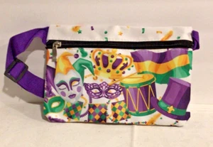 Mardi Gras Party Themed Mardi White Fanny Pack - Picture 1 of 1