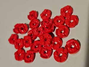 Lego x25 Red Plate Round 2x2, Part 4032, Element 403221 - New - Picture 1 of 1