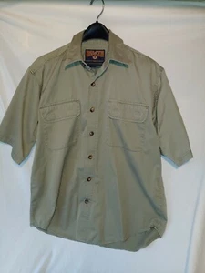Camisa Duluth Para Hombres L Botón Delantero Manga Corta Algodón Tostado - Imagen 1 de 4