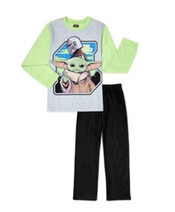 Baby Yoda The Child Star Wars Boys Pajamas 4/5 6/7 8 10/12 14/16 NIP Flannel - Picture 1 of 1