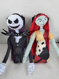 Jack Skellington with Sally Poseable Plush Pair 26" A Nightmare Before Christmas - Picture 1 of 2