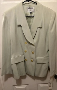 KASPER Women 2PC Polyester Lined Skirt Suit Size 8 Light Olive Brand New! - Picture 1 of 10