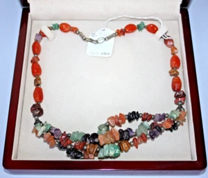 EDELSTEIN Schatz HALSKETTE 20" AVENTURIN KARNEOL AMETHYST CITRIN JASPEN - Bild 1 von 11