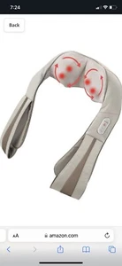 Masajeador de espalda y hombros delux homedics con calor shiatsu 3 velocidades - Imagen 1 de 8