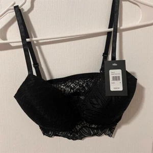 Bralette push up de encaje negro Fredericks of Hollywood para mujer talla mediana nuevo con etiquetas - Imagen 1 de 10