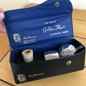 King Chromeware Deluxe Golden Flow Auto Spirit Jigger Vtg MCM Atomic Chrome - Bild 1 von 10