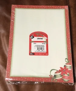 Masterpiece Studios Letterhead Christmas Paper PC Red Bulbs Partial - 44 sheets - Picture 1 of 1