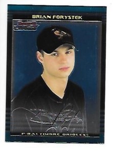 BRIAN FORYSTEK 2002 BOMWAN CHROME ROOKIE SP #277 BALTIMORE ORIOLES