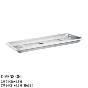 SOTTOFIORIERA SOTTOVASO ANTHEA BIANCO PER FIORIERA CM 100 - CM 94X40X4,5 H - Foto 1 di 1