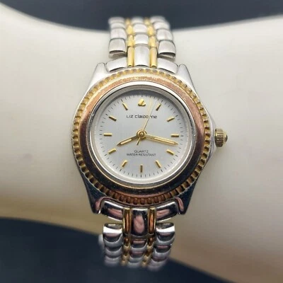 Винтажные кварцевые женские часы Liz Claiborne WA5803 — двухцветный золотой/серебряный браслет - Изображение 1 из 4
