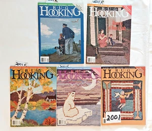 2001 RUG HOOKING MAGAZINE COMPLETE YEAR W/PAGE PATTERNS (5) ISSUES JAN - DEC - Picture 1 of 6