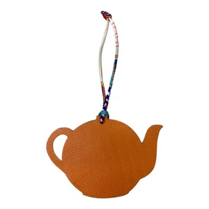 HERMES orange Leder Anhänger stilvolles Accessoire für Taschenschlüssel guter Zustand SH0451 - Bild 1 von 5