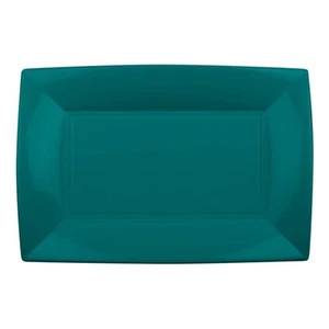 Piatti Rettangolari Nice Tealgreen 8 pz 28x19 cm Goldplast ideali per Feste - Imagen 1 de 1