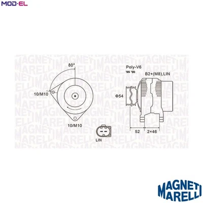 ALTERNATOR 063731970010 FOR MAZDA FORD MONDEO/V/Turnier/Hatchback/IV TRANSIT - Image 1 of 4