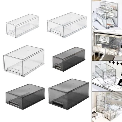 Desktop Drawer Organizer Transparent Acrylic Non Slip Desk Storage Container - Image 1 of 2