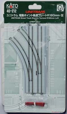KATO N Scale Model Railway UNITRAM 40-212 Electric Turnout Left 180mm From JAPAN - Image 1 of 3