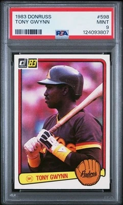 Donruss Tony Gwynn #598 Rookie RC Padres Salón de la fama 1983 - PSA 9 como nuevo Foto 1 de 2