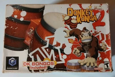 CIB DONKEY KONGA 2 NINTENDO GAMECUBE VIDEO GAME COMPLETE IN BOX W/ BONGOS  - Image 1 of 4