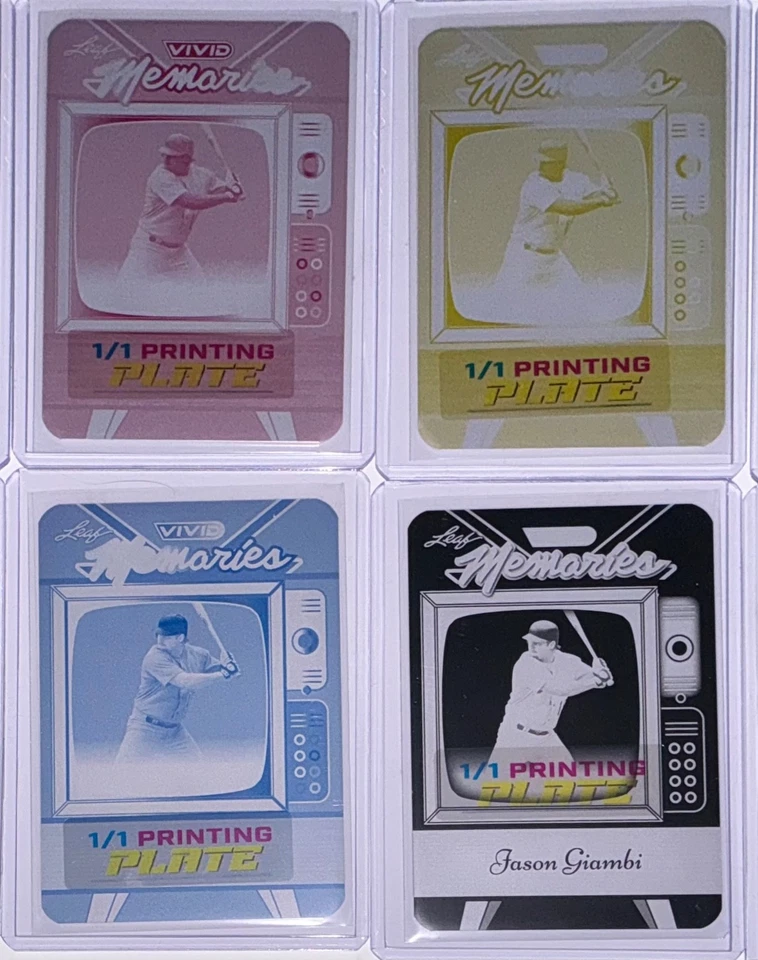 Juego de 1/1 placa de impresión de recuerdos de Jason Giambi de béisbol 2025 Leaf Vivid Foto 1 de 1
