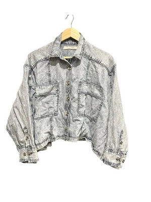 Chaqueta Vaquera We The Free Back To You Free People Talla Pequeña Boho AZUL Foto 1 de 4