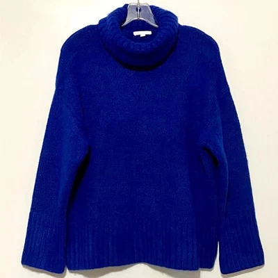 GB Turtleneck Sweater Women's S Blue Long Sleeve Soft Cozy Cable Knit Classic - Image 1 of 4