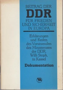 Beitrag der DDR für Frieden und Sicherheit in Europa : Erklärungen u. Reden d. V - Picture 1 of 1