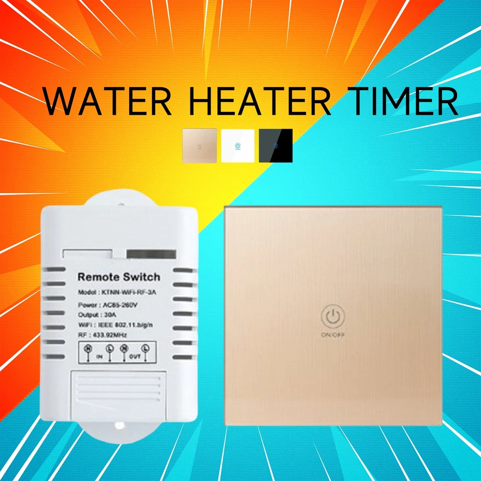 Interruptor temporizador calentador de agua 30A Wifi, interruptor inteligente bomba de agua AC220V NUEVO 1PC4i Foto 1 de 4