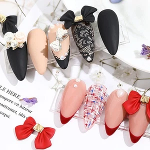 6 szt. Łukowy wyciek paznokci Manicure Zrób to sam Bowknot Nail -Akcesoria - Zdjęcie 1 z 12