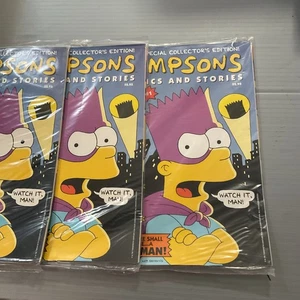 Simpsons Comics And Stories #1 Sealed Polybag Collector's Edition! NEAR MINT - Picture 1 of 9