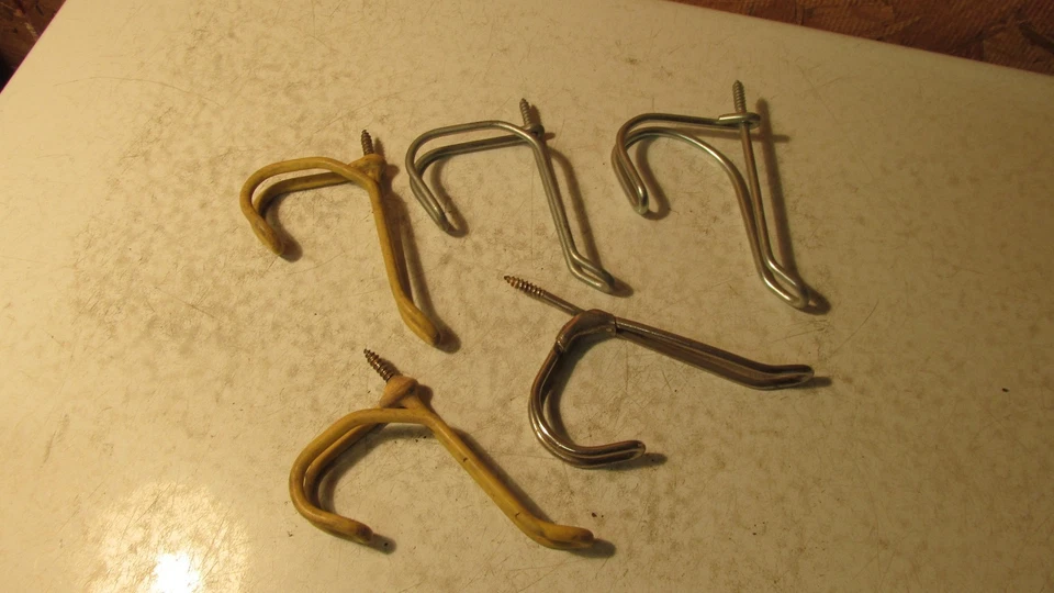 5 Antique Bent Wire Coat Hooks   #11 Foto 1 de 1