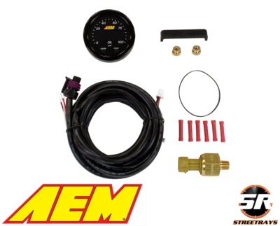 AEM X-Series Electronic 0-100PSI / 7Bar Oil / Fuel Pressure Gauge Meter 30-0301 - Image 1 of 4