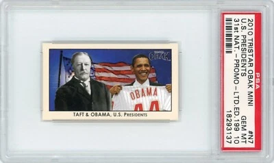 President Obama 2010 Tristar Obak Mini 31st National Promo /199 PSA 10 - Image 1 of 2