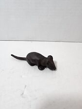 Cast Iron Mouse Pair.  Figurine Statue Paperweight Rustic Antique Brown 5 inch
