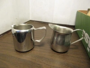 2 VINTAGE DON & GEMCO 18/8 STAINLESS STEEL CUP - SINGLE CREAMER - Picture 1 of 8