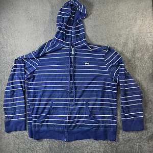 Camisa Le Tigre Sudadera con Capucha Cremallera Completa Vintage Y2k Azul Rayas Talla XXL - Imagen 1 de 9