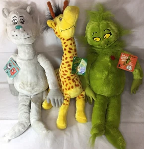 Dr Seuss The Grinch If I Ran The Zoo Mulberry Plush Stuffed Animal NWT Lot Of 3 - Picture 1 of 11