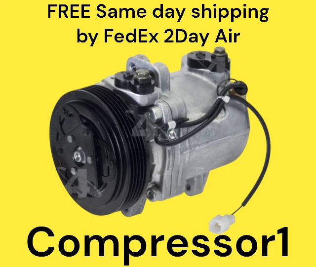 AC Compressor for 1999-2005 Suzuki Grand Vitara 2.5L 1995 1996 1997 1998 Esteem - Image 1 of 2