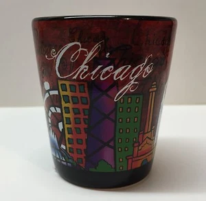 Chicago Skyline Shot Glass 1 ounce Navy Pier Ferris Wheel  - Picture 1 of 4