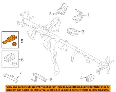 KIA OEM 12-13 Soul Llavero de entrada sin llave Transmisor remoto 954302K250 Foto 1 de 2