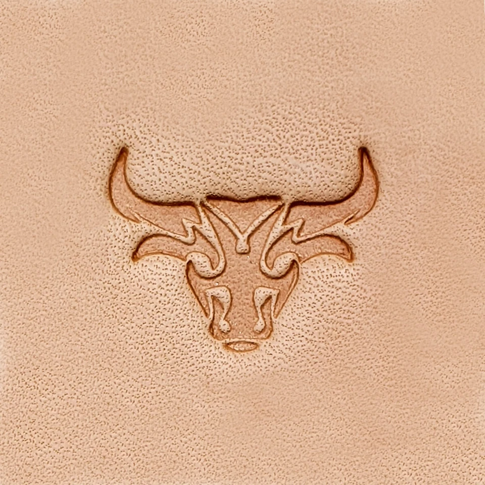 3D Stempel Bullz Stierschädel Leder Tandy Leather 8692-00