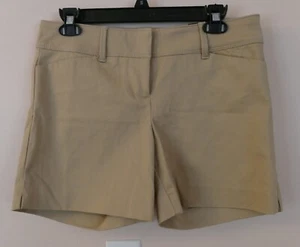 NWT The Limited Tailored Short Women's 4 Carbon Tan Khaki Flat Front Pockets - Picture 1 of 6